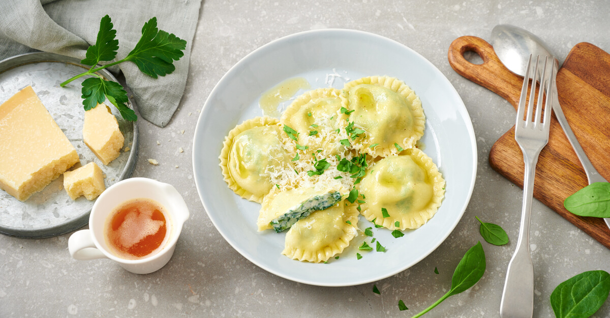 Receta Albal® de Raviolis rellenos de Espinaca y Ricota